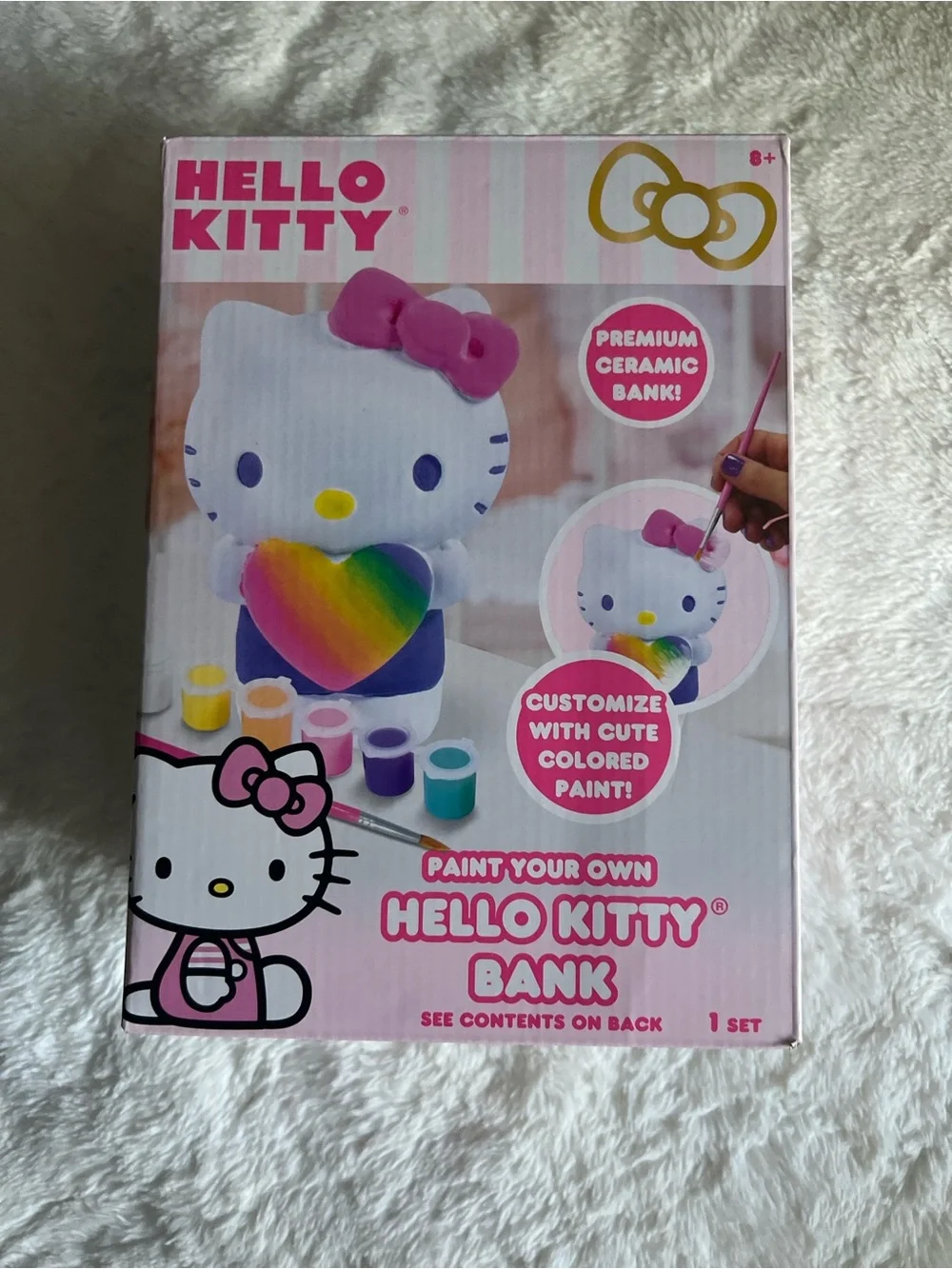 Hello Kitty Paint Your Own Ceramic Bank Craft Kit Ages 8+ New
